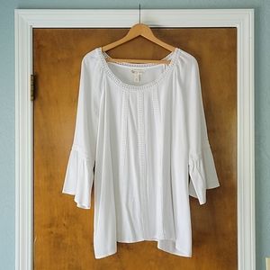 White Rayon Hobo blouse